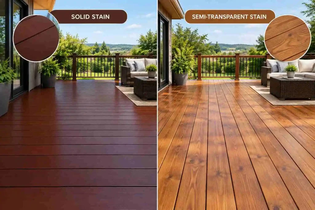 Solid vs Semi-Transparent Deck Stain: Pros & Cons
