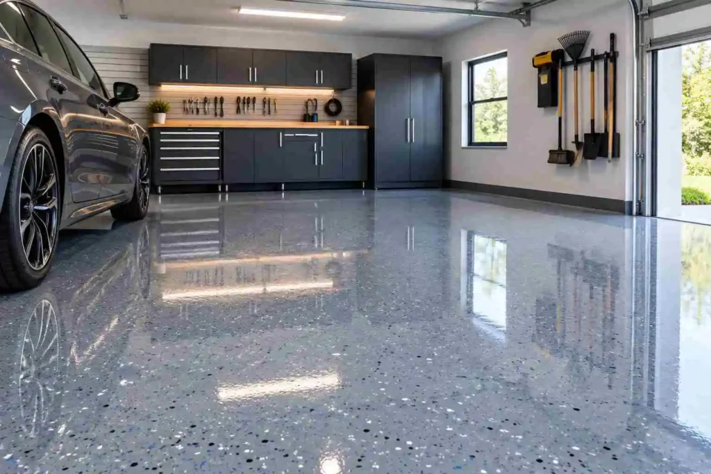 Garage Floor With Epoxy Paint