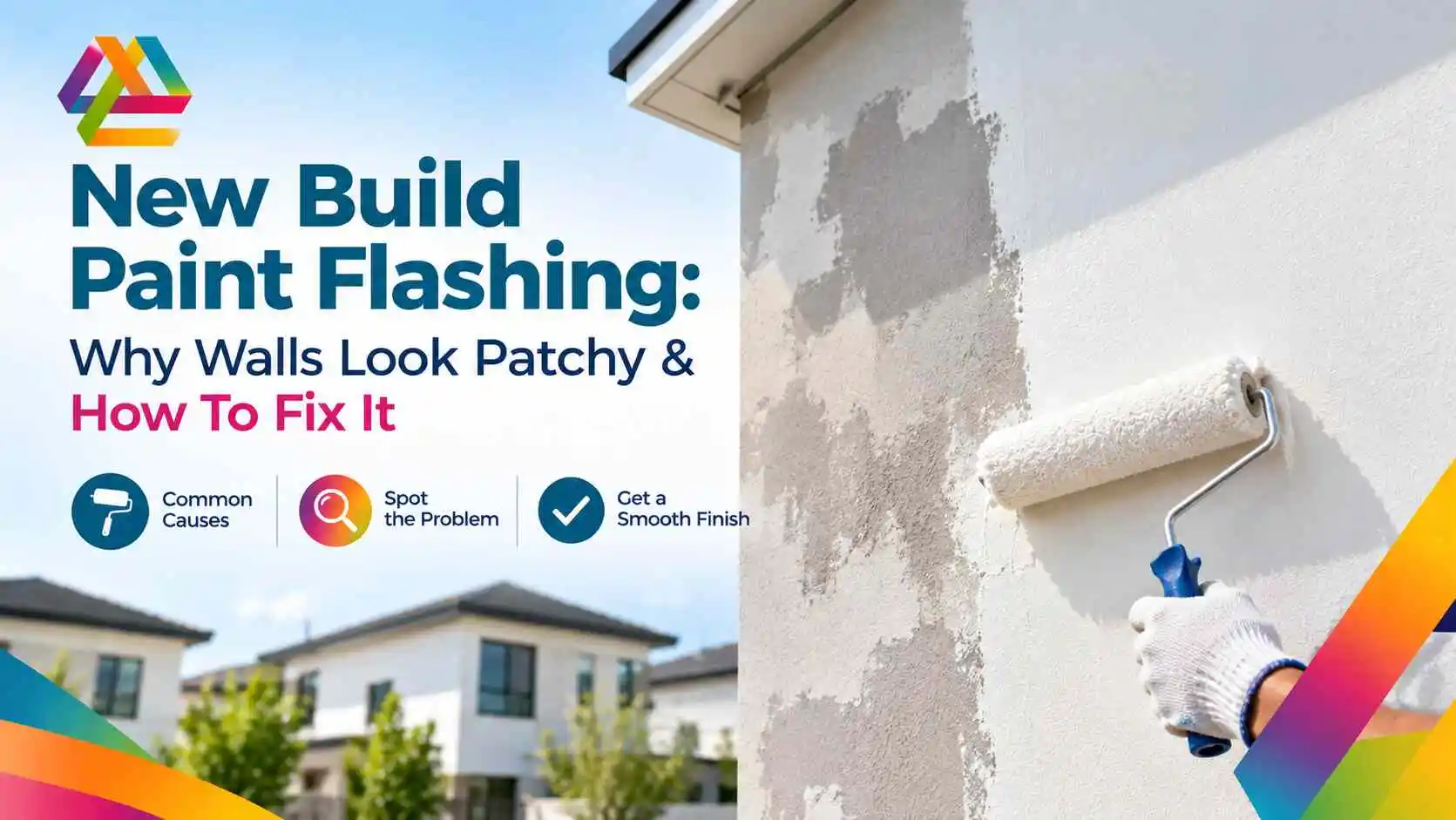 New Build Paint Flashing: Why Walls Look Patchy & How To Fix It