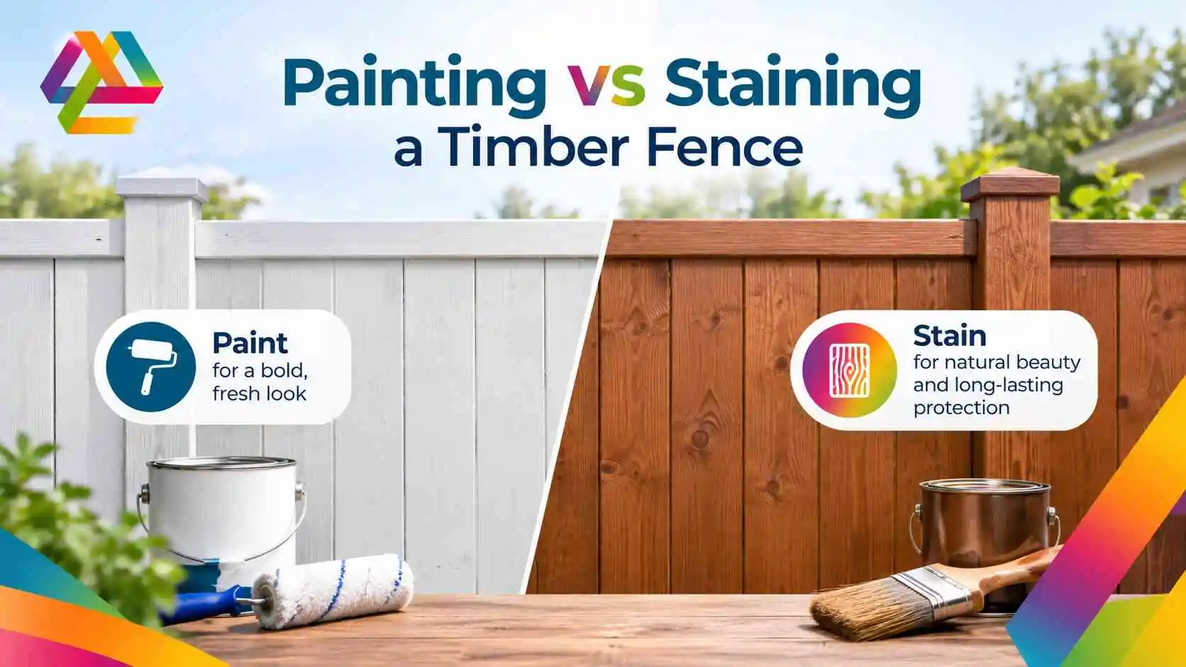 Painting vs Staining A Timber Fence: Which Should You Choose? 