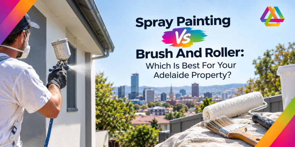 Spray painting vs brush and roller painting methods